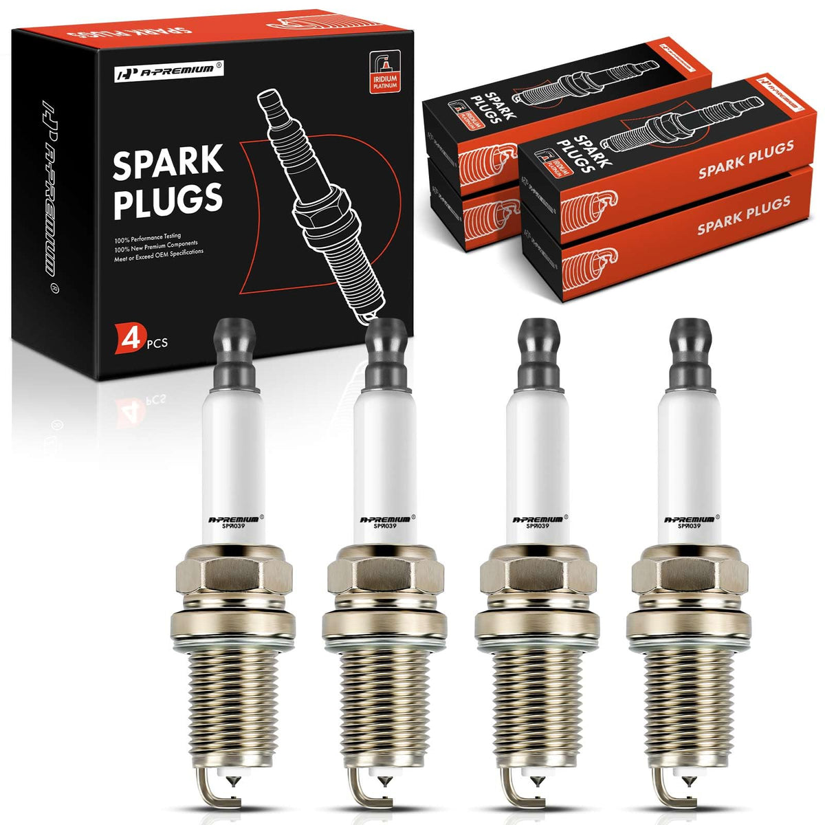 A-Premium spark plugs pack front view for quick selection