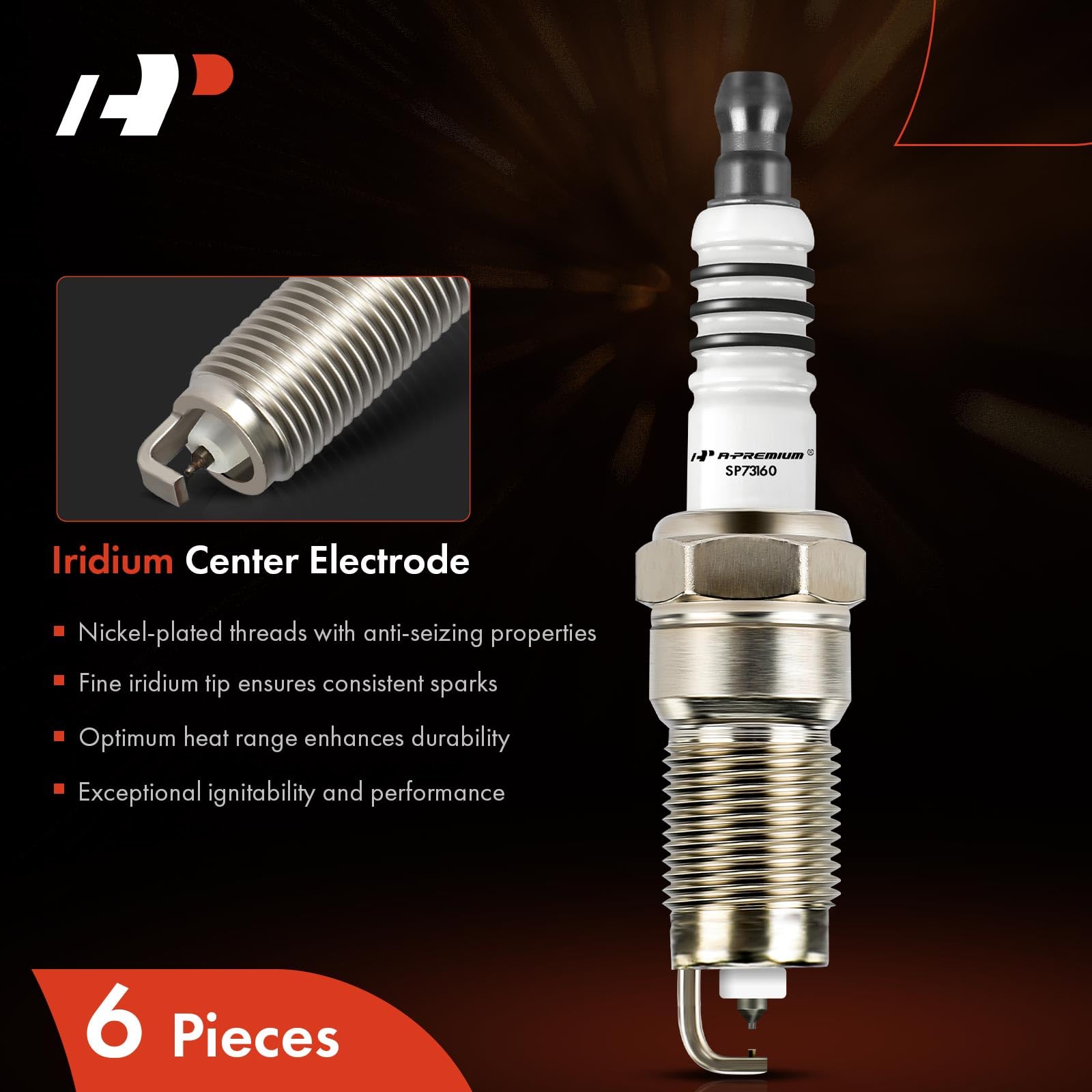 A-Premium spark plugs 14 mm thread for precise fit.