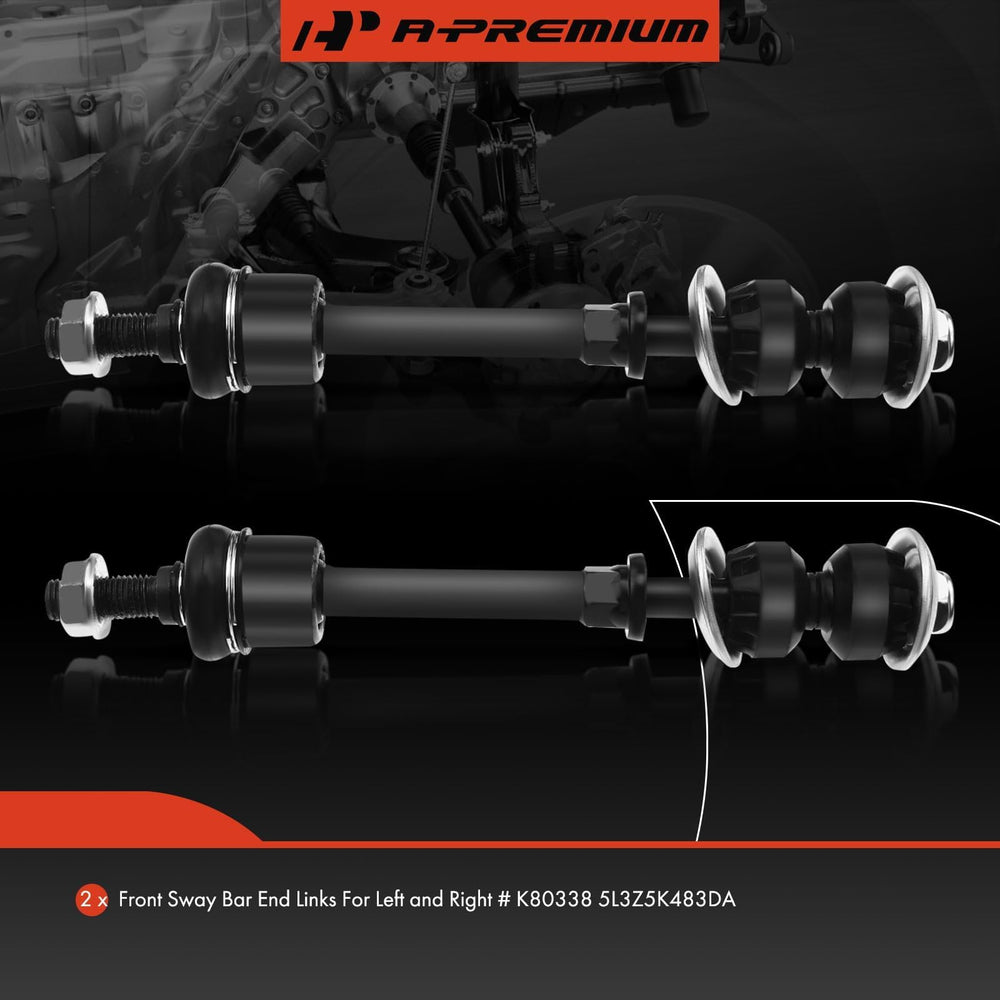 A-Premium stabilizer bar link closeup showing durable steel core.