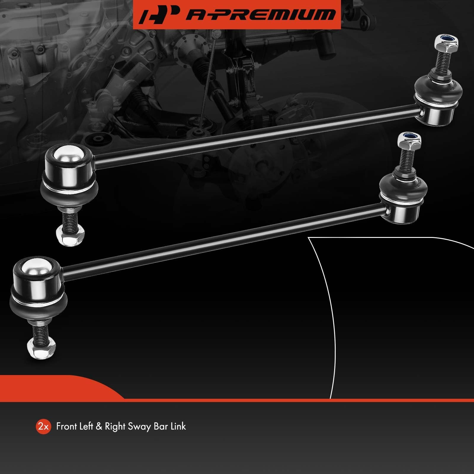 A-Premium stabilizer bar link with greased ball stud for smooth operation