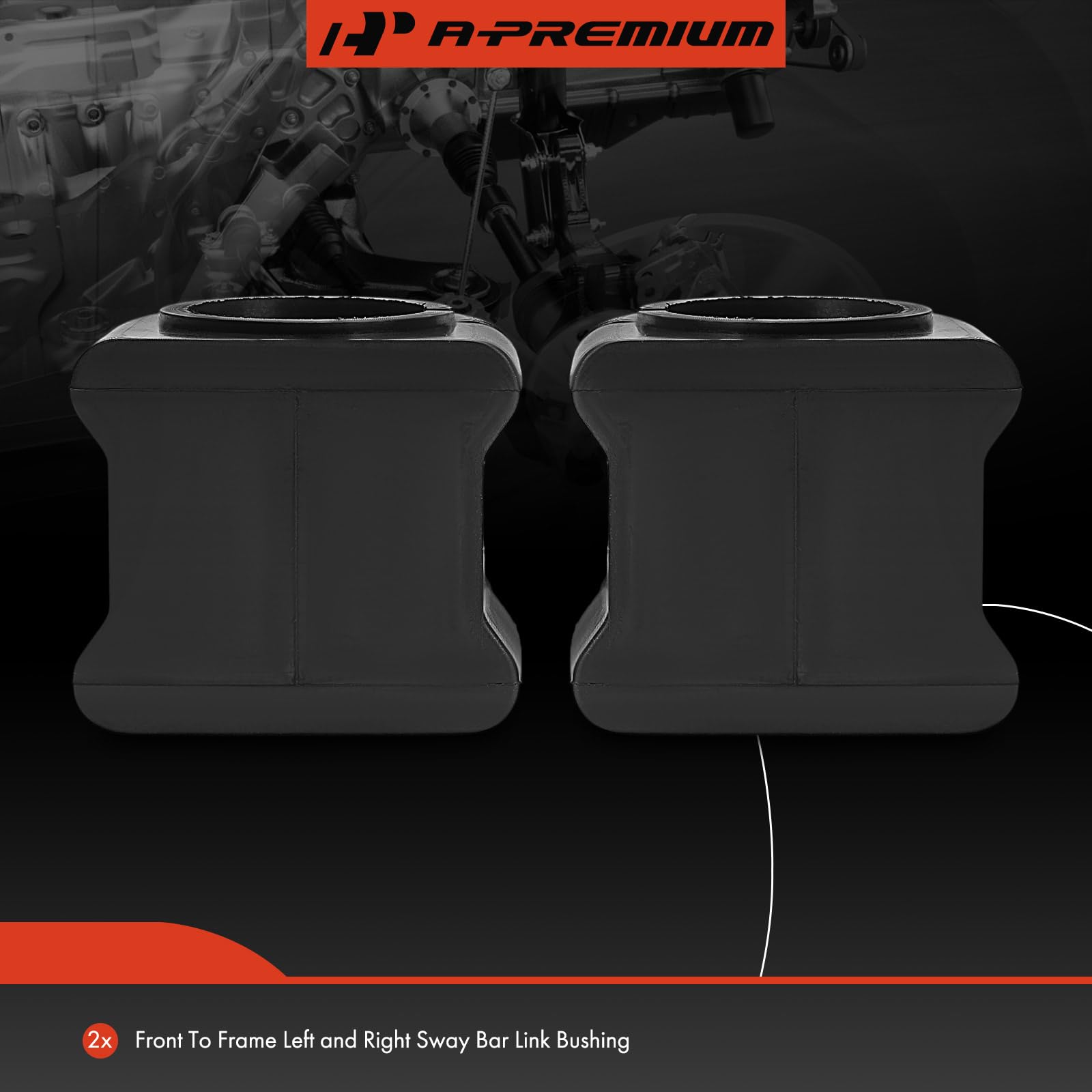 Close-up of A-Premium sway bar bushing material for durability