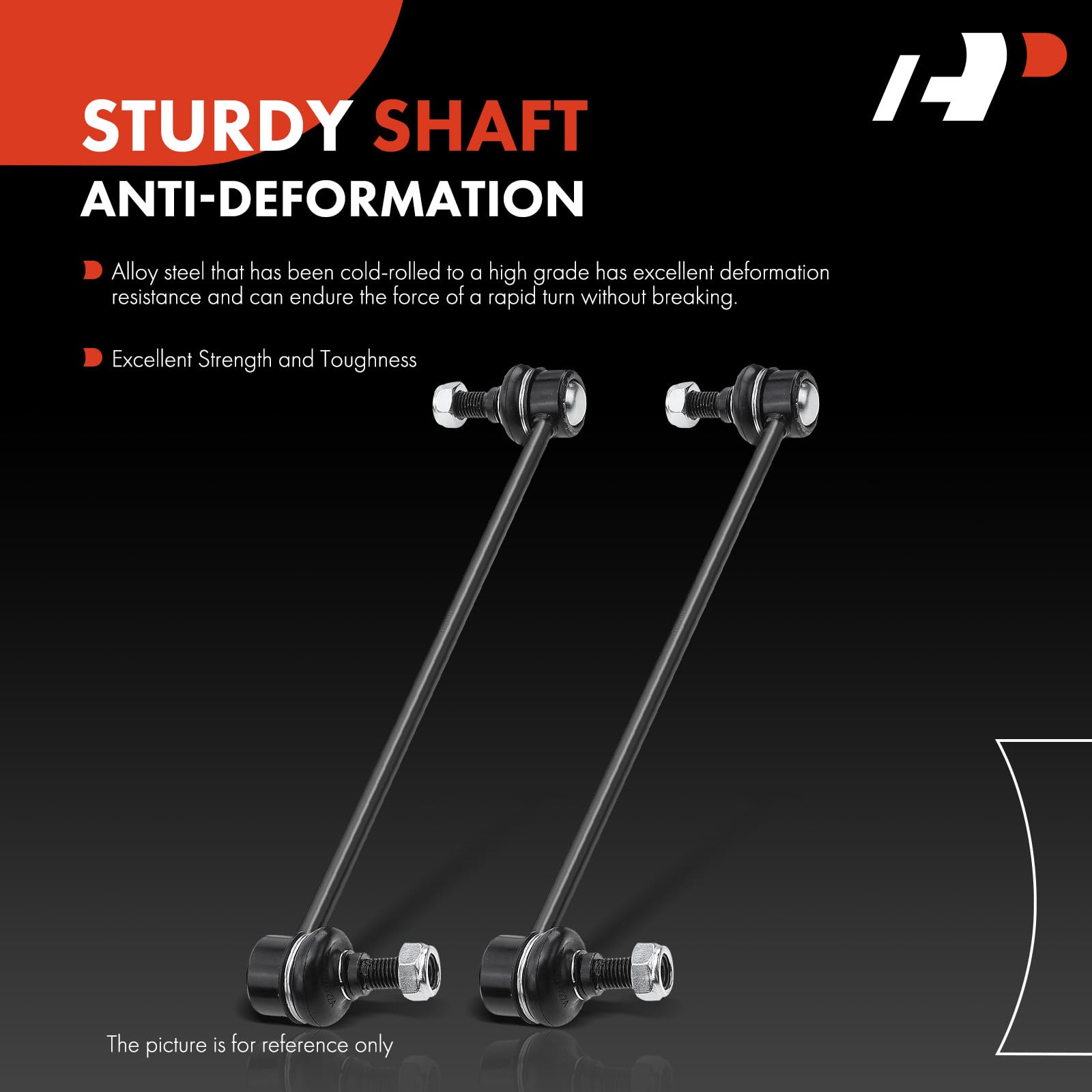 A-Premium sway bar link shaft is pre-greased for quick installation