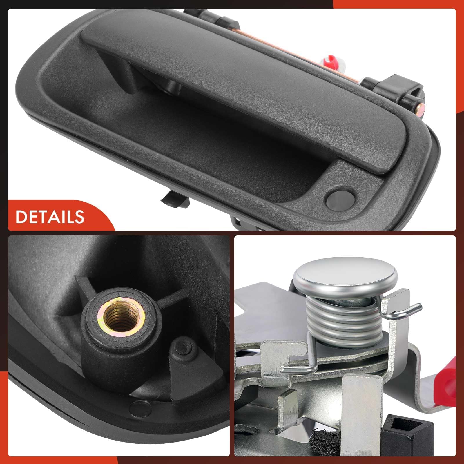 A-Premium OE-style tailgate handle for Toyota Tundra 2000-2006, factory-fit standard.