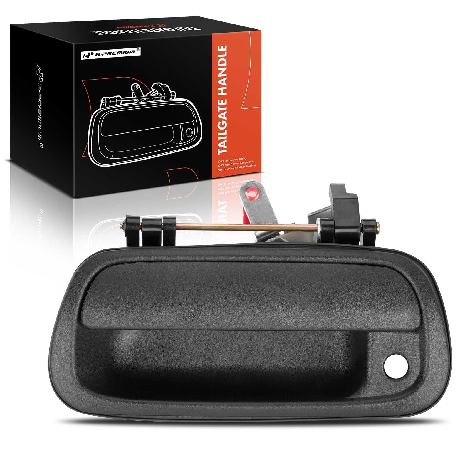 A-Premium tailgate handle for Toyota Tundra 2000-2006 in textured black for OE-like durability.