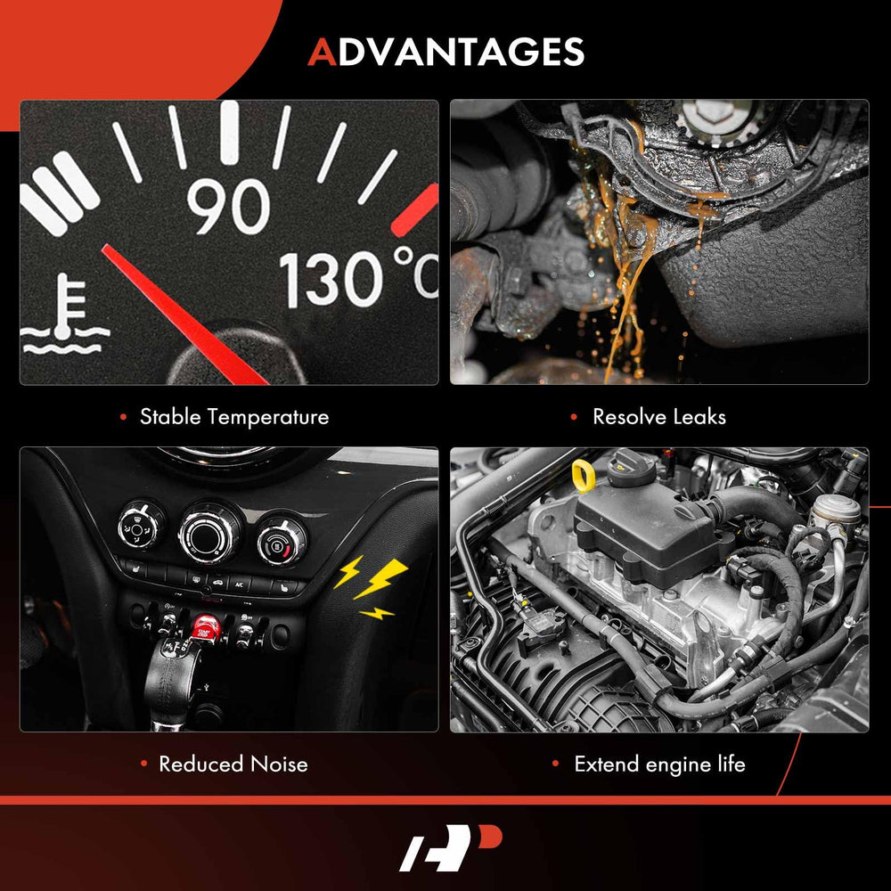 A-Premium thermostat housing black finish presents a clean engine bay look.