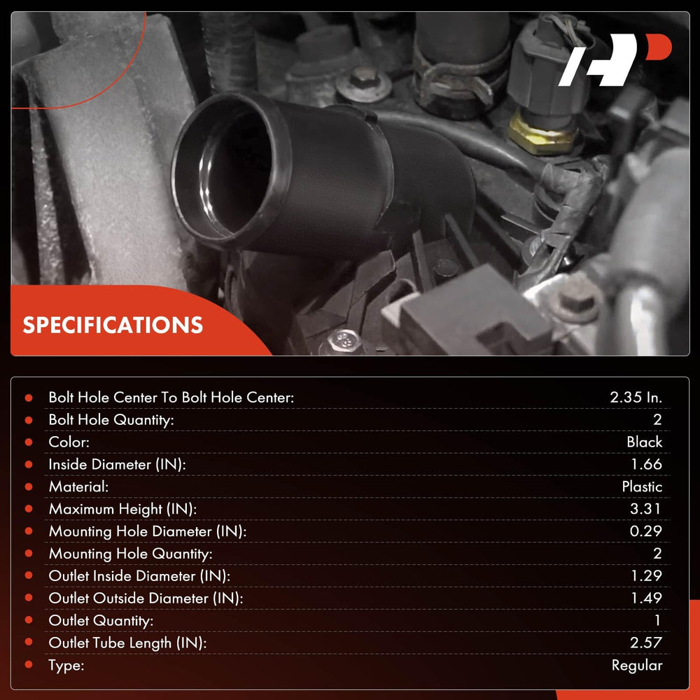 A-Premium thermostat housing bolt hole detail shows precise mounting for a snug fit.