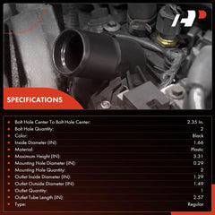A-Premium thermostat housing bolt hole detail shows precise mounting for a snug fit.