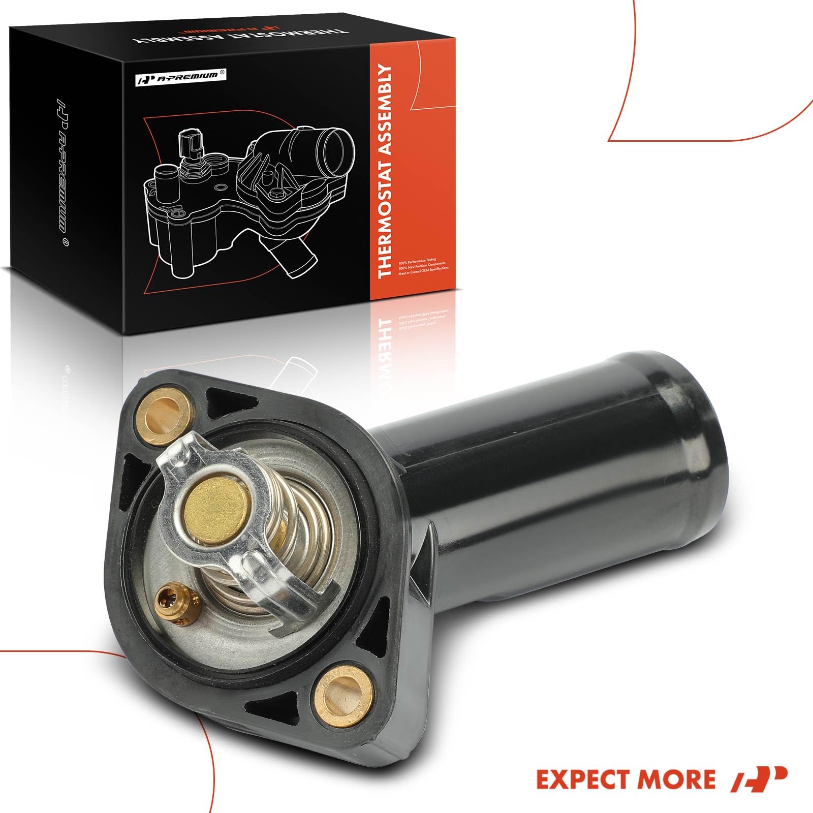 A-Premium thermostat housing mounting hole diameter 0-29in supports secure mounting.