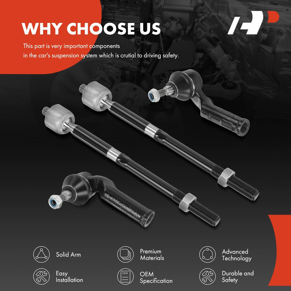 A-Premium tie rod end kit side profile highlights compact hardware