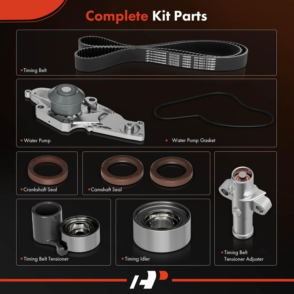 A-Premium timing belt kit water pump components including seals and pulleys