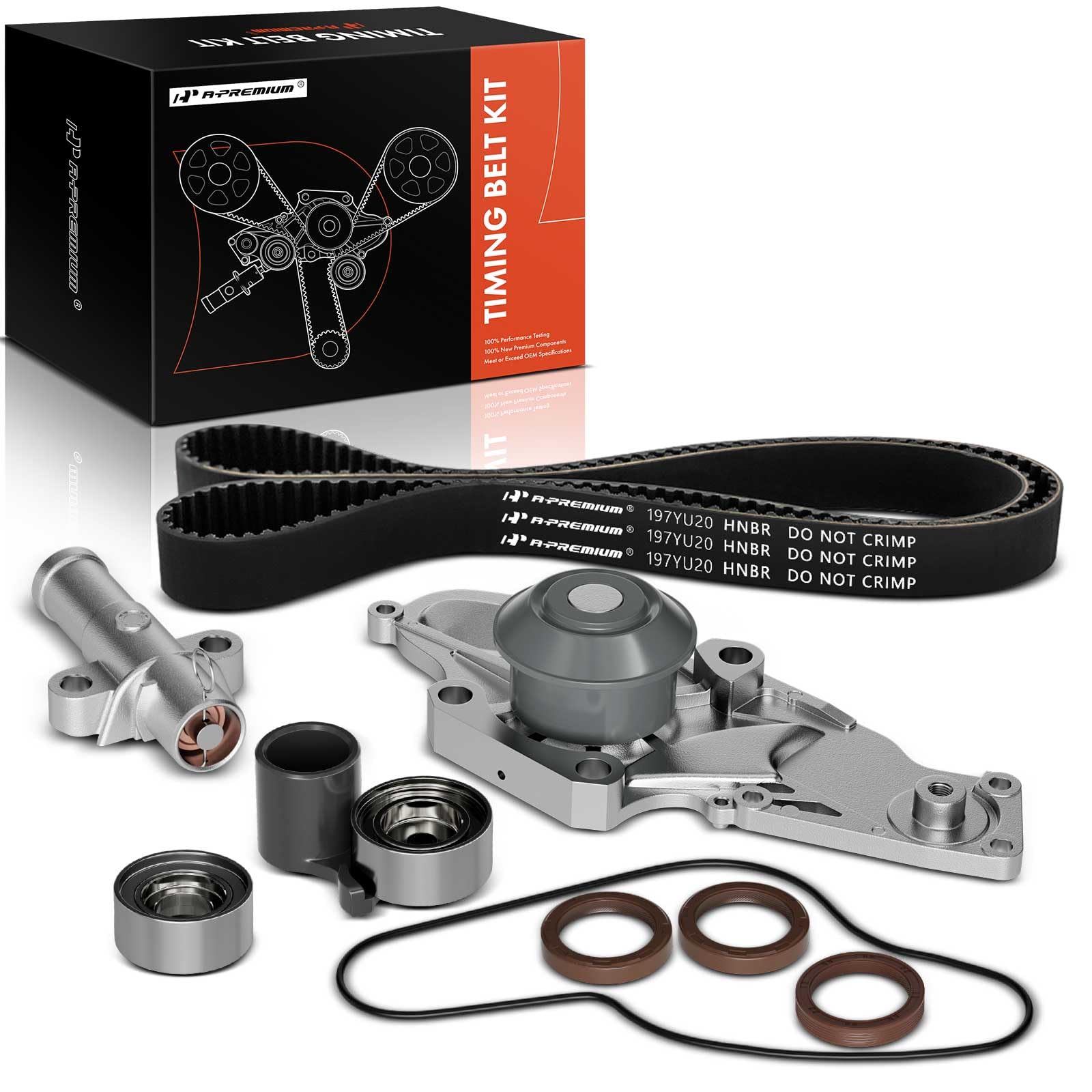 A-Premium timing belt kit with water pump package for reliable replacement