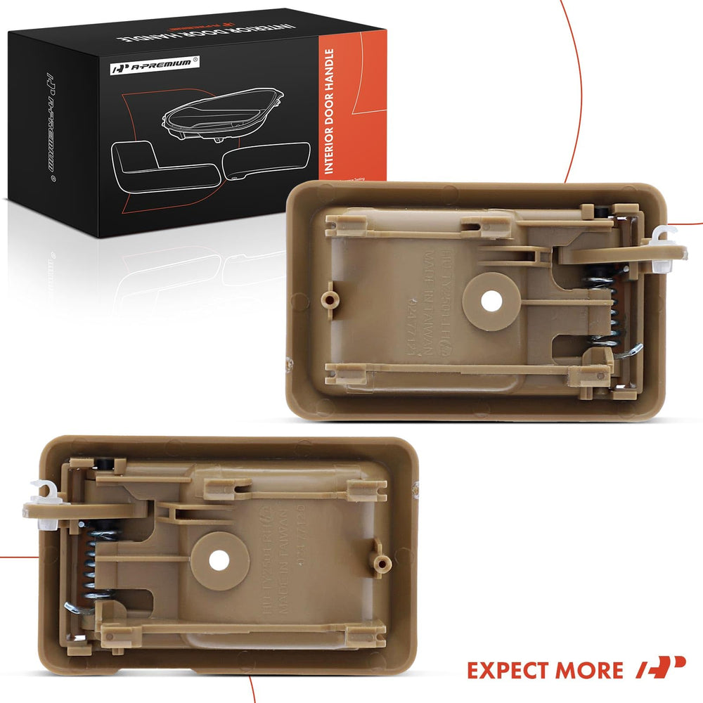 A-Premium Toyota Tacoma beige interior door handle in use, showing smooth operation.