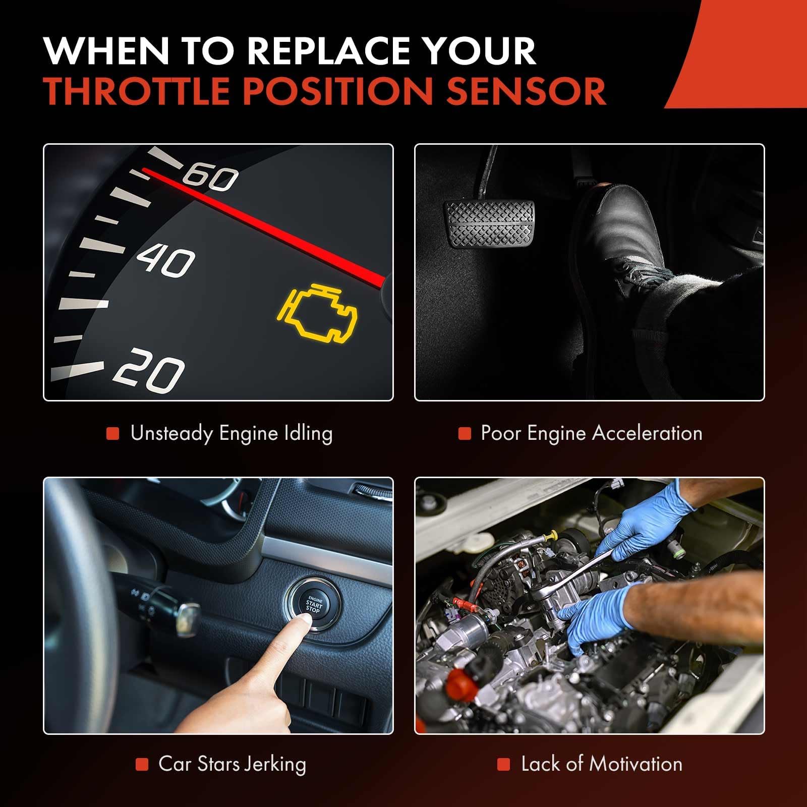 A-Premium TPS endures engine heat with durable construction