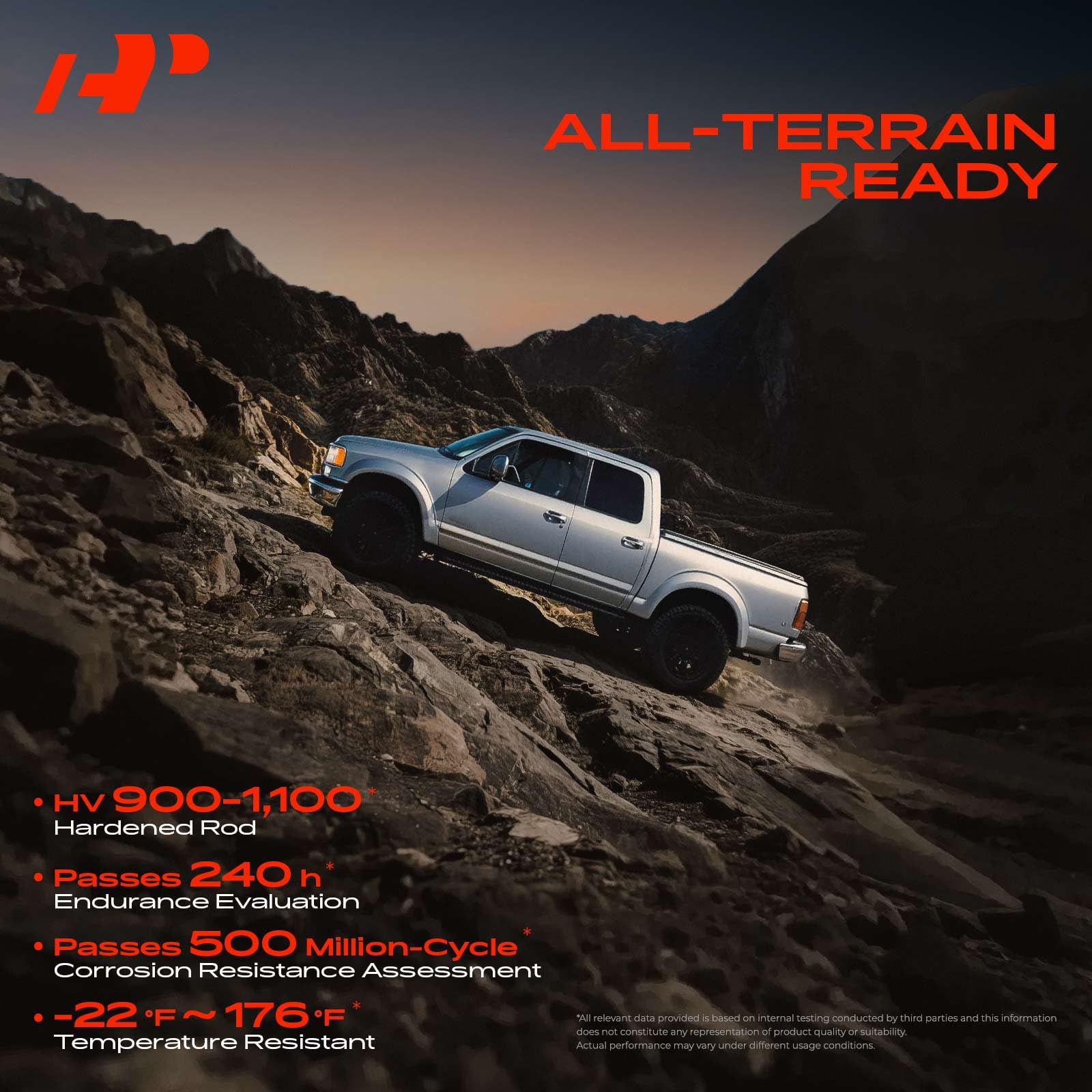 A-Premium travel length highlighting suspension articulation potential