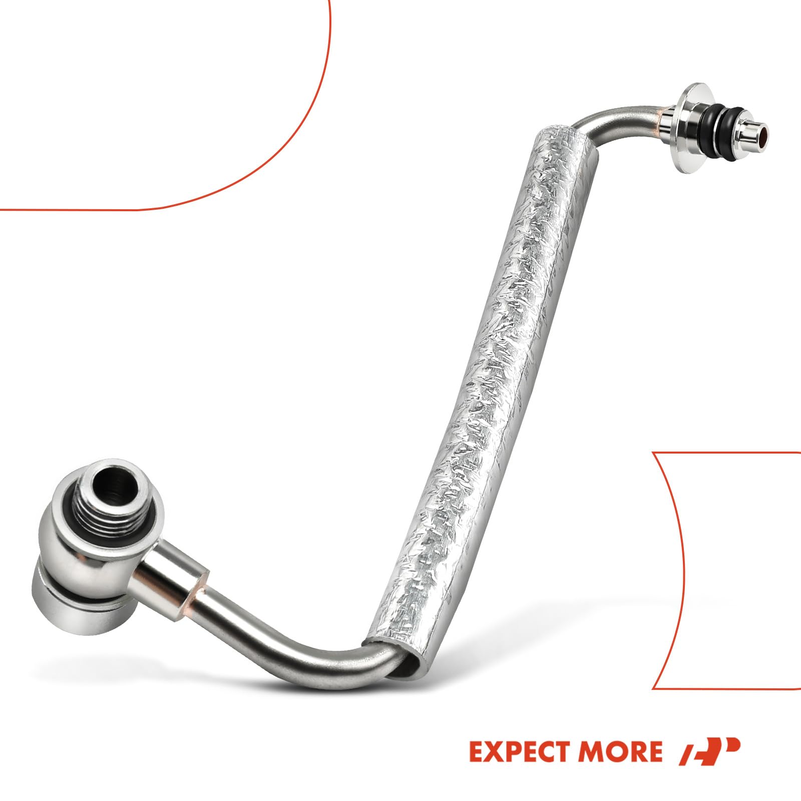 A-Premium turbo oil feed line on vehicle install demonstrates compatibility.
