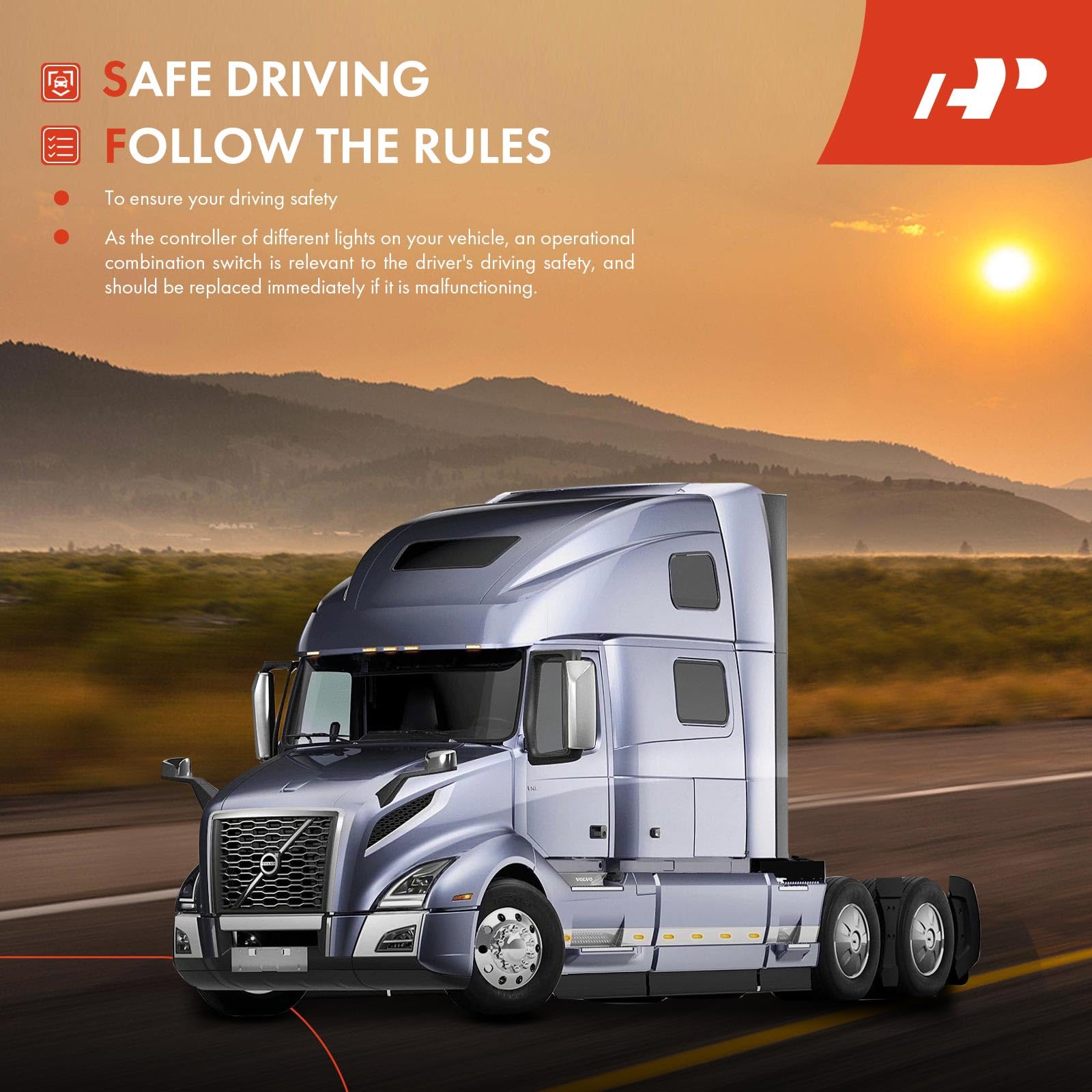 A-Premium cruise control integration on Volvo VNL for steady highway speeds.