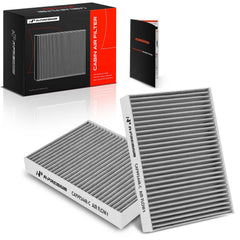 A-Premium two-piece cabin air filter box with activated carbon for BMW interiors.