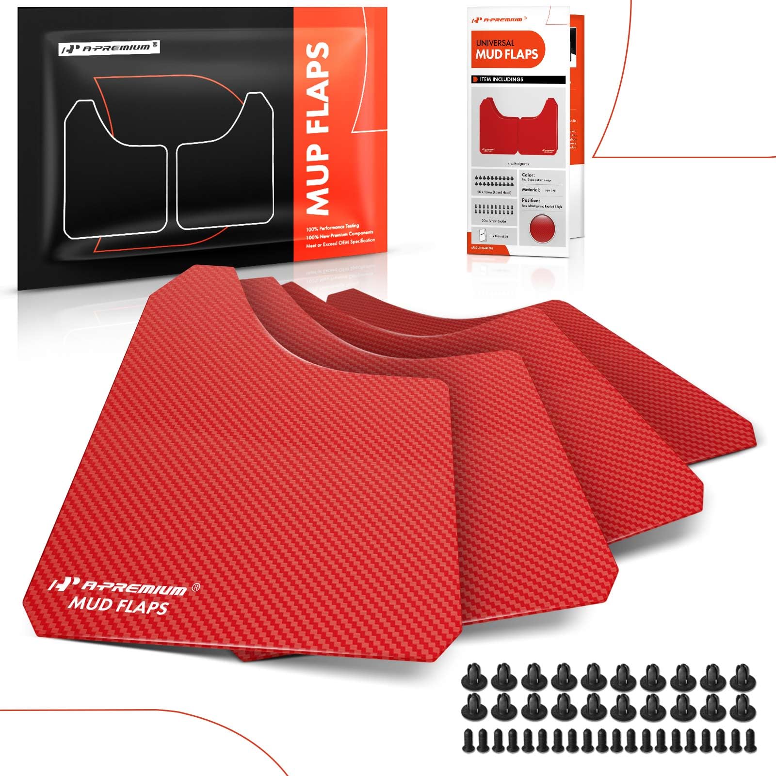 A-Premium mud flaps include a 1-year unlimited mileage warranty