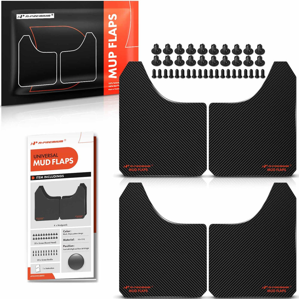 A-Premium universal mud flaps four pack protecting all wheels