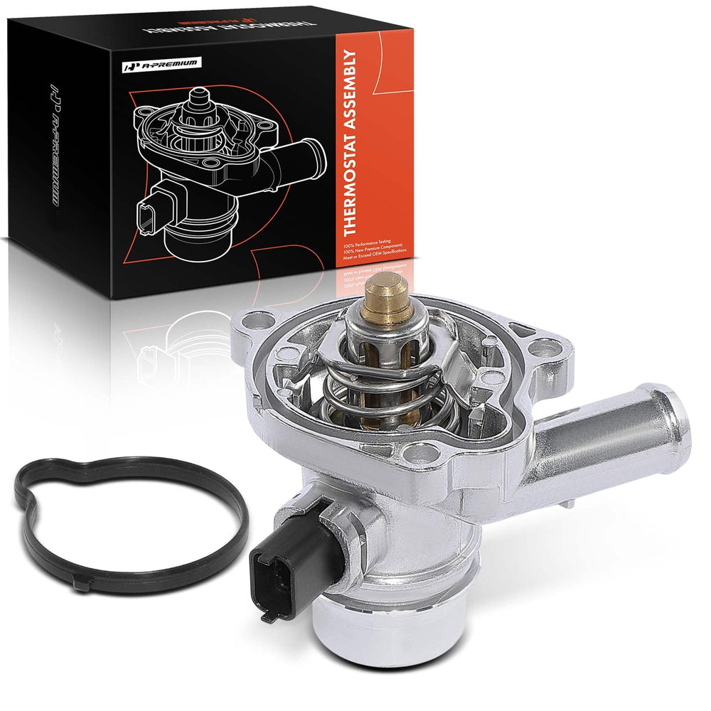 A-Premium upgraded aluminum thermostat housing with sensor for precise cooling control