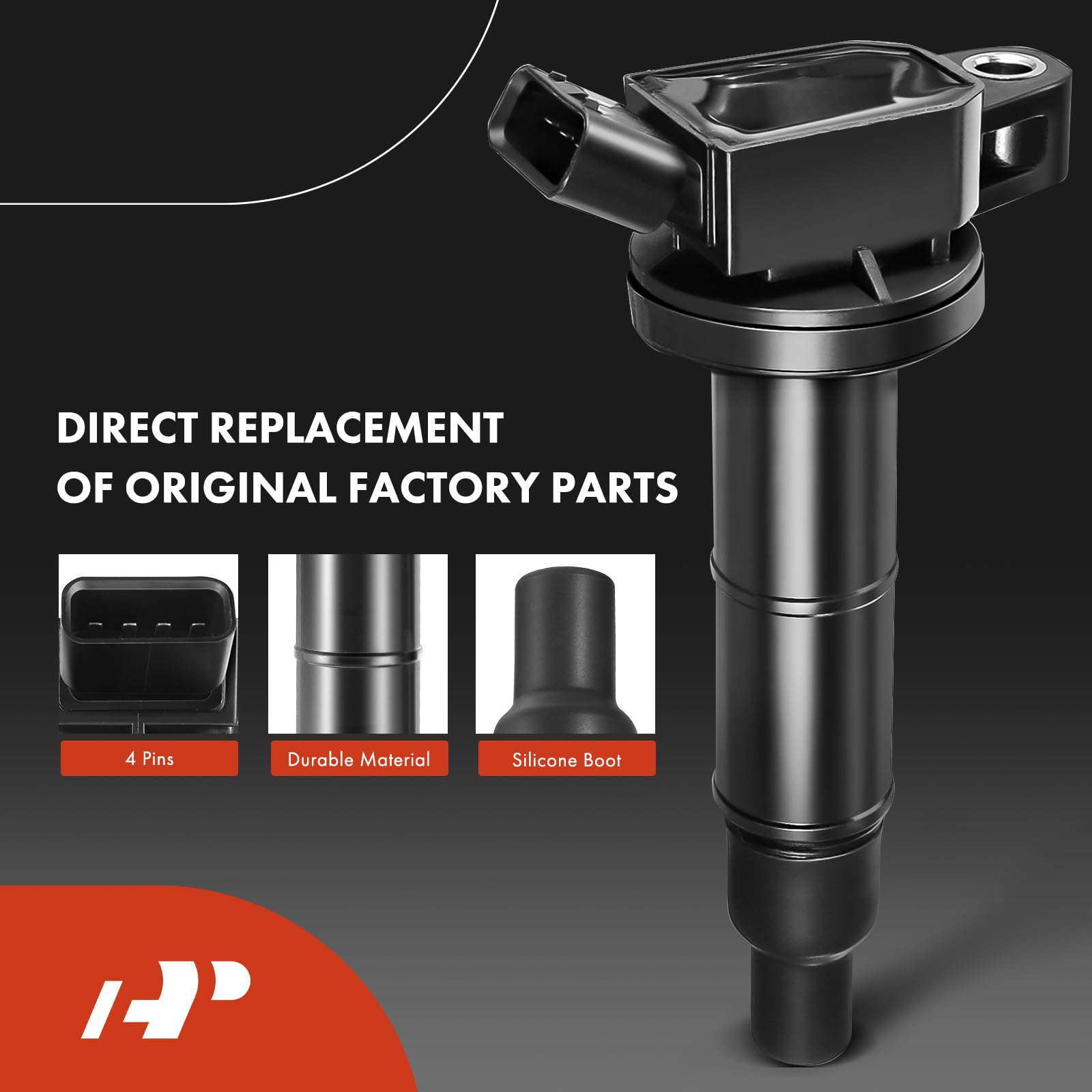 Valve-cover mounting location aligned for correct coil placement.