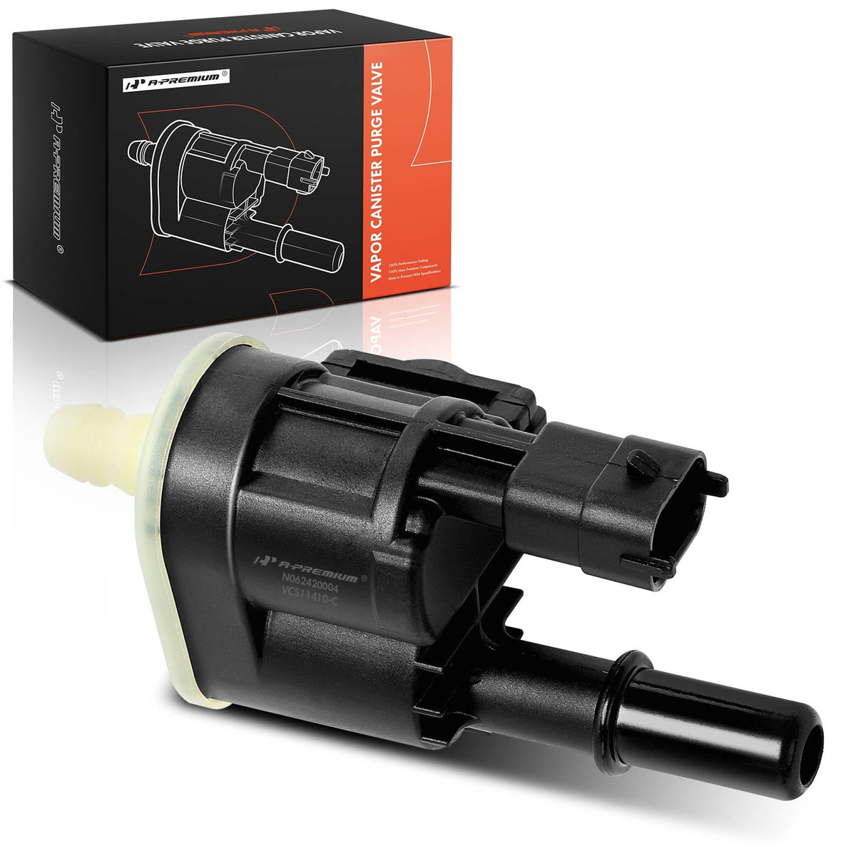 A-Premium Vapor Canister Purge Solenoid Valve close-up shows durable construction