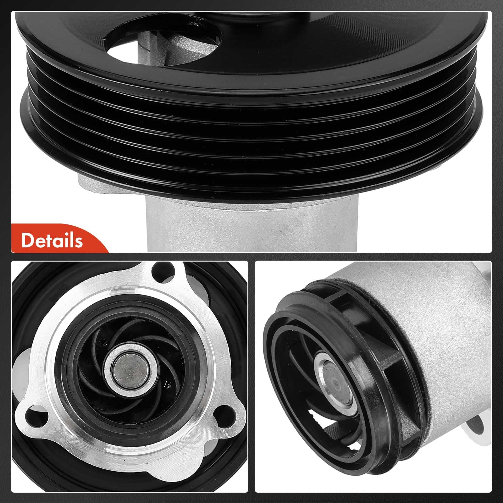 A-Premium water pump mounting holes shown for secure VW fitment