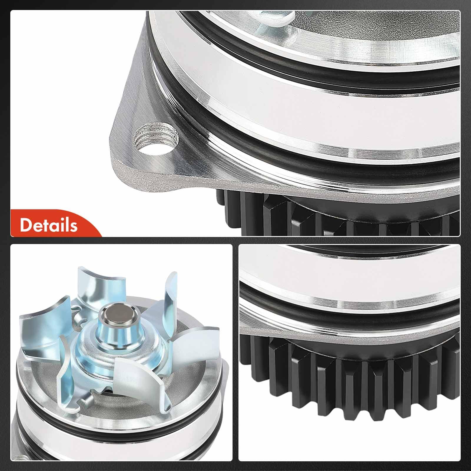 A-Premium water pump reverse-rotation design for optimized cooling performance.
