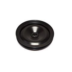 A-Team Performance steel keyway pulley back view, robust design for classic power steering.