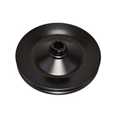 A-Team Performance steel keyway pulley, front view, showing rugged construction for steady steering.