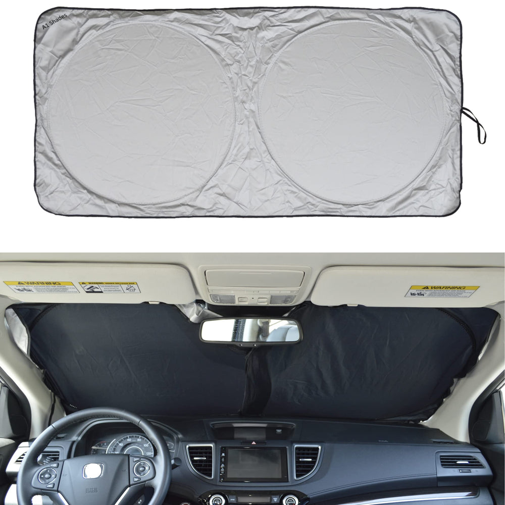A1 Shades windshield sunshade foldable front window blocks heat for a cooler car interior