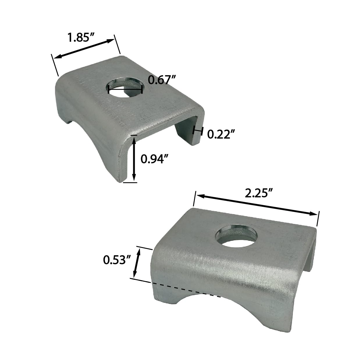 AA galvanized zinc finish close-up showing rust resistance