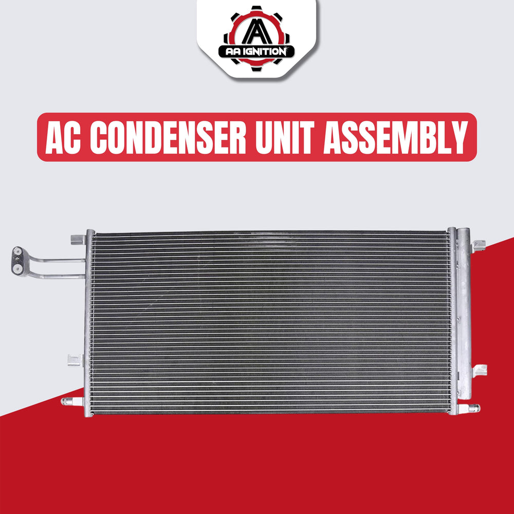 AA Ignition A/C condenser compatibility chart highlights broad vehicle coverage for GM SUVs and trucks.