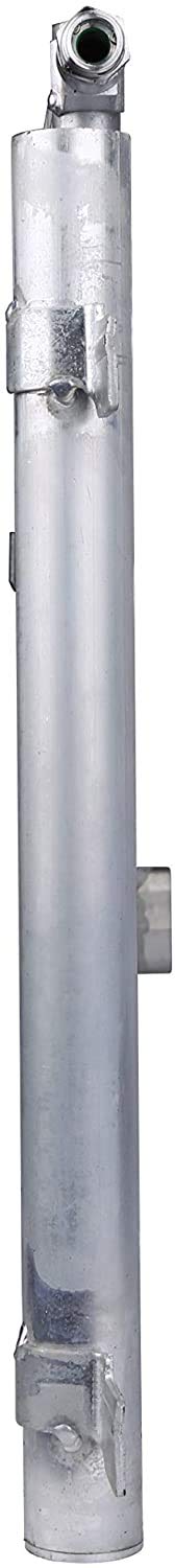 AA Ignition A/C condenser installation steps illustration shows drain before replacement.