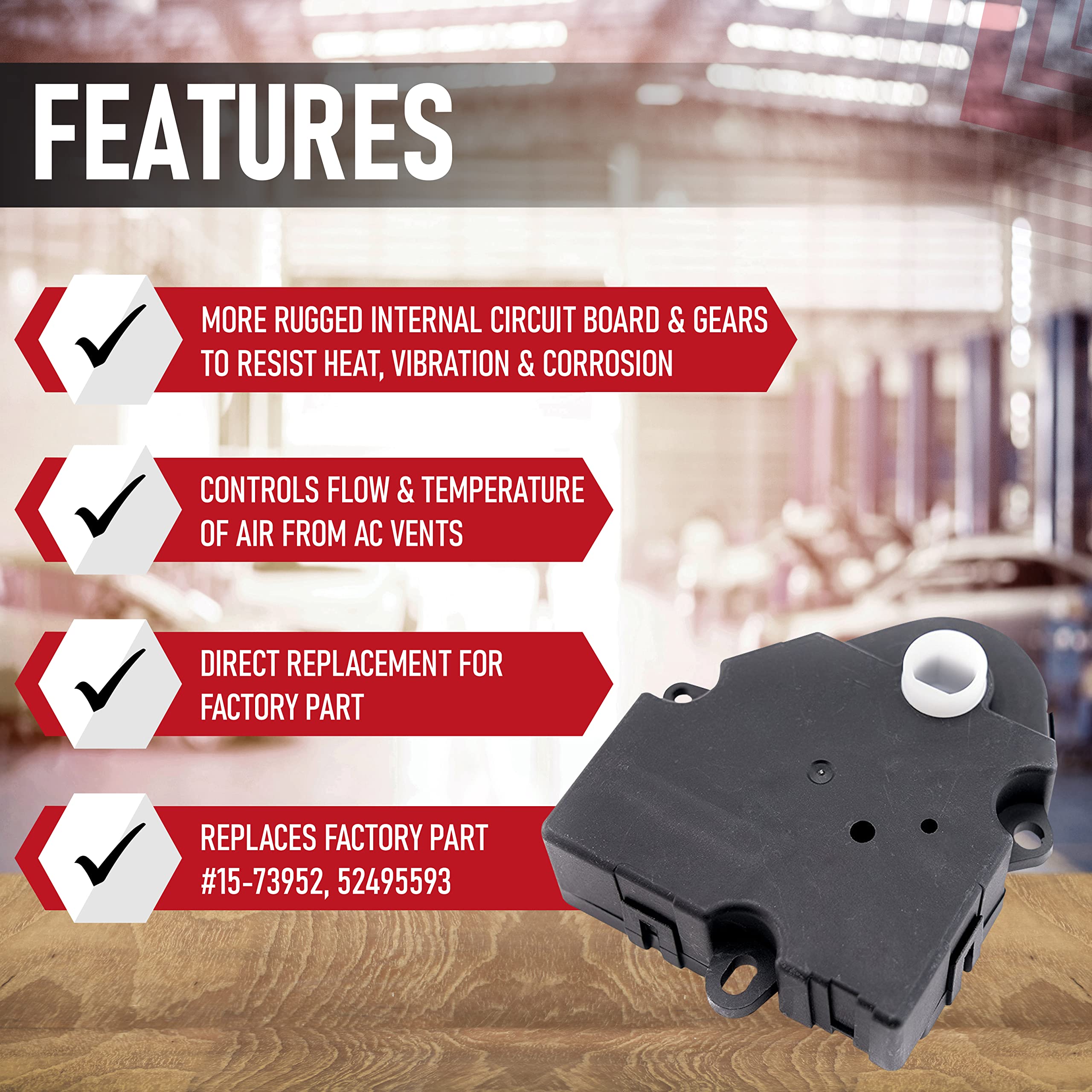 AA Ignition blend door actuator housing—durable enclosure improves longevity and heat resistance