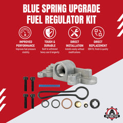 AA Ignition blue spring regulator close-up shows precision components for reliability.