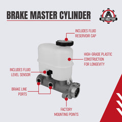 AA Ignition brake master cylinder for Chevrolet Suburban 1500 2002 installation