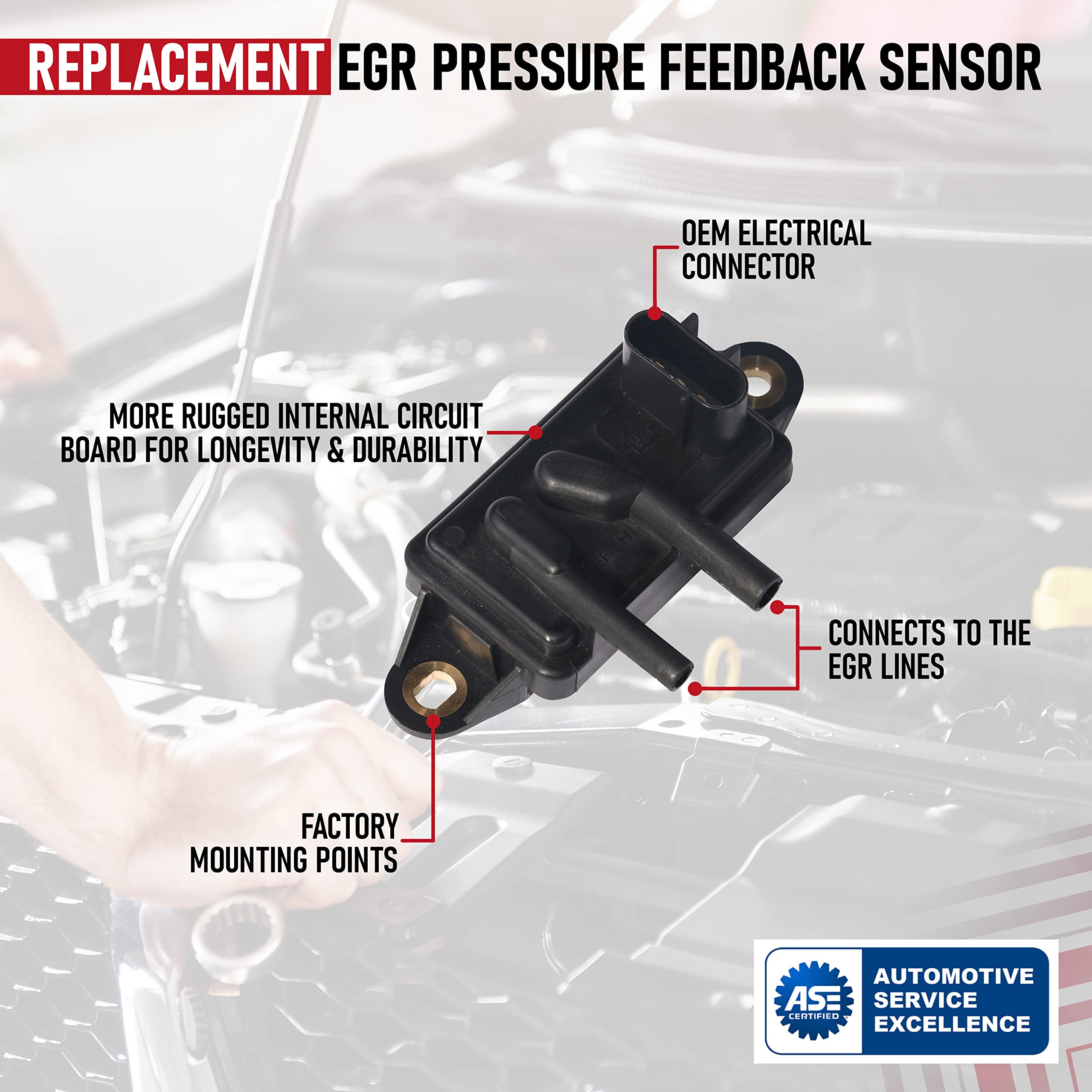 AA Ignition EGR sensor on Ford vehicle during installation