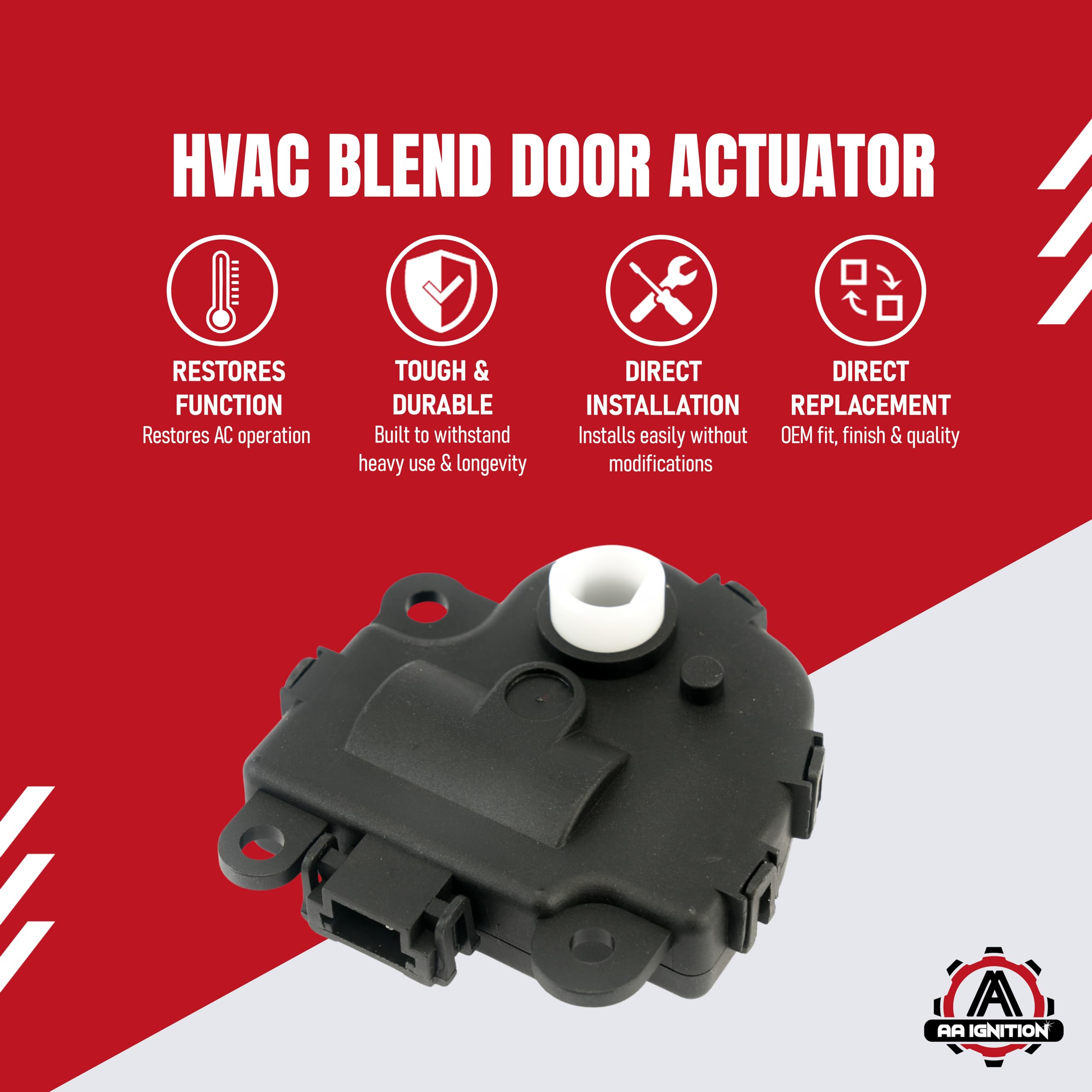 AA Ignition replacement housing for HVAC blend door ensures durable construction.