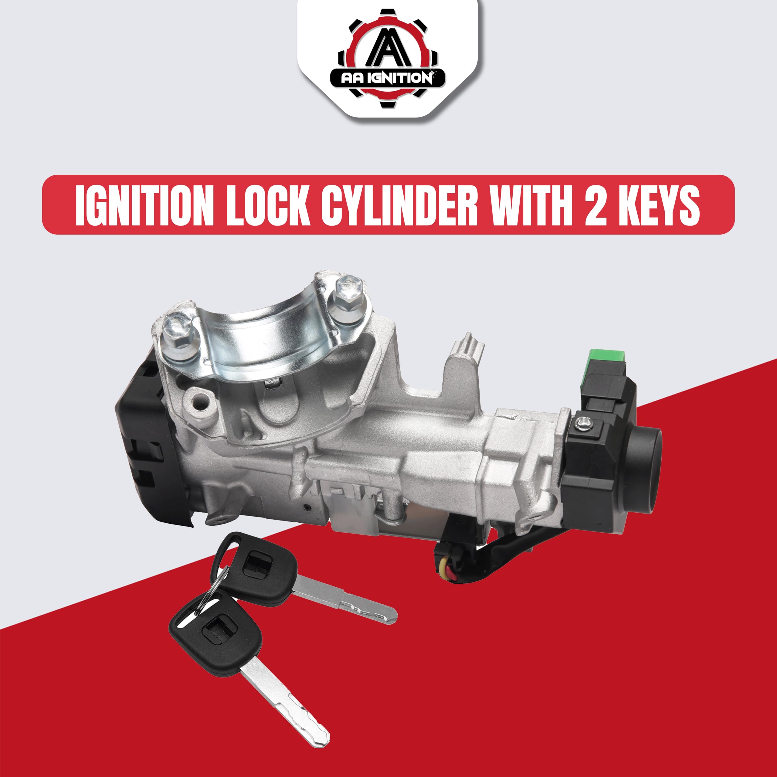 AA Ignition included steering column bracket and security screws support proper mounting.