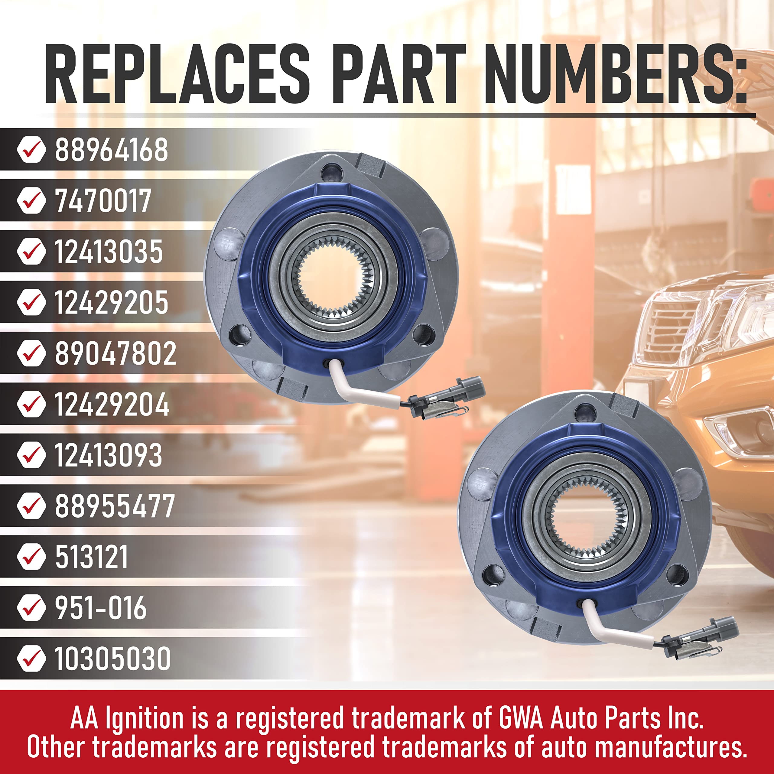 AA Ignition wheel hub bearing durability and material quality