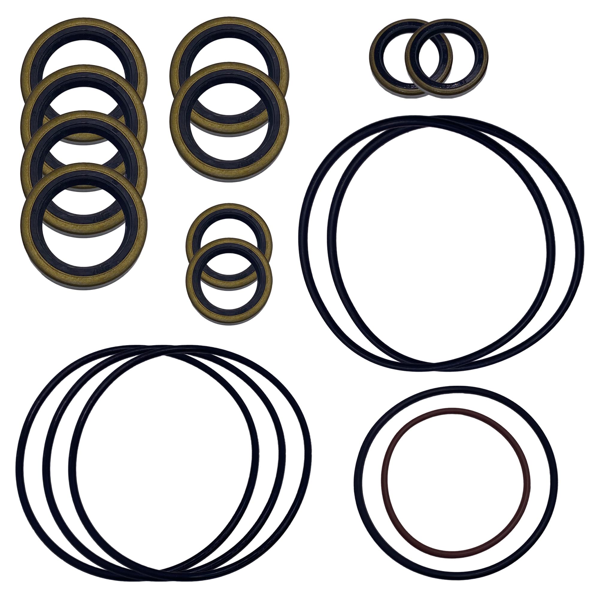 A.A gearcase components laid out for easy replacement and reliable service.