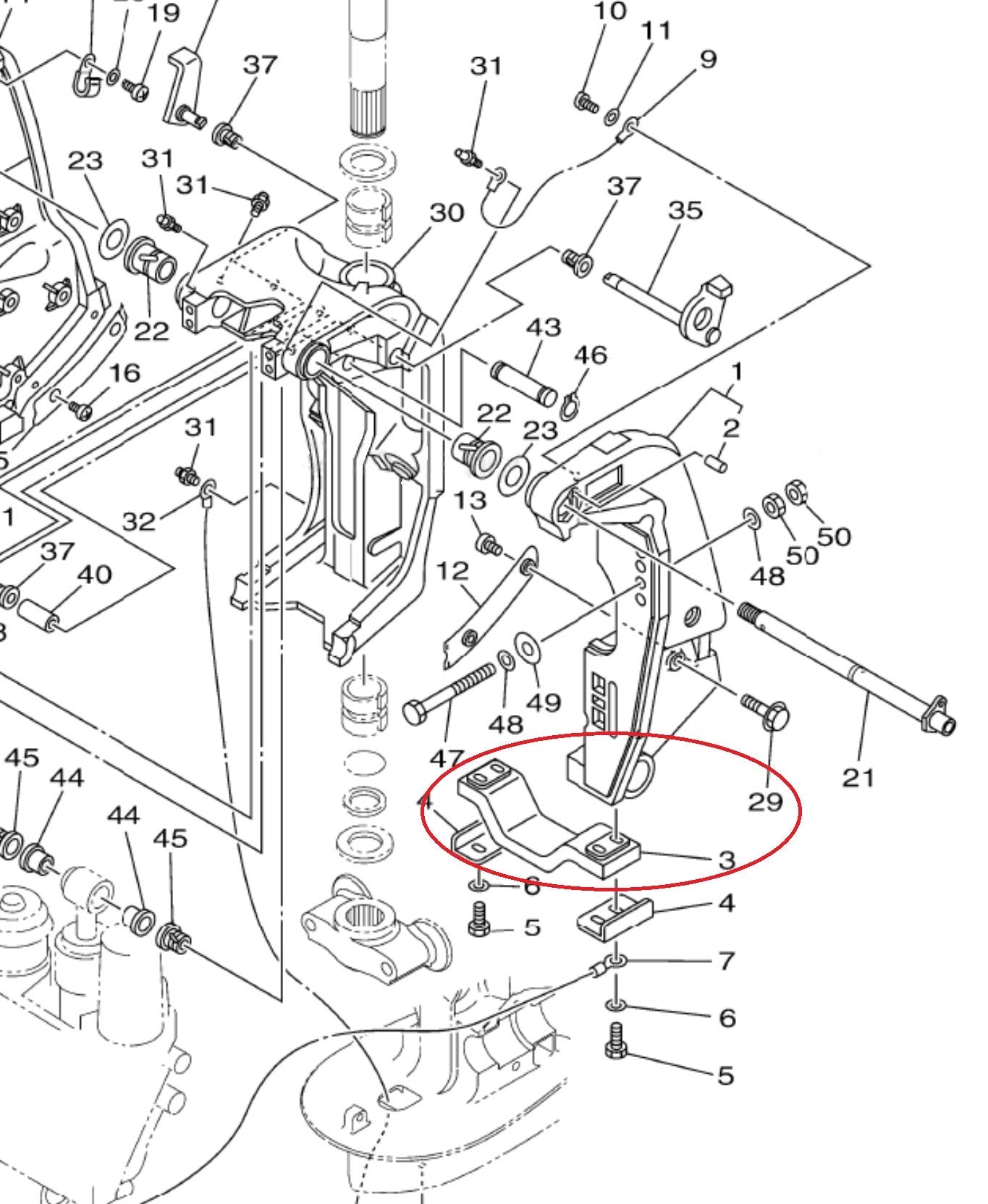 A.A Zinc Transom Bracket Anode for Yamaha F150 LF150 keeps hull hardware protected