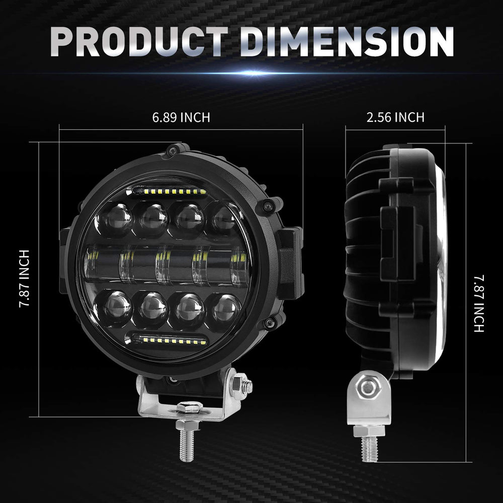 Aaiwa DRL-capable 60W light demonstrates daytime running functionality for safer commuting.