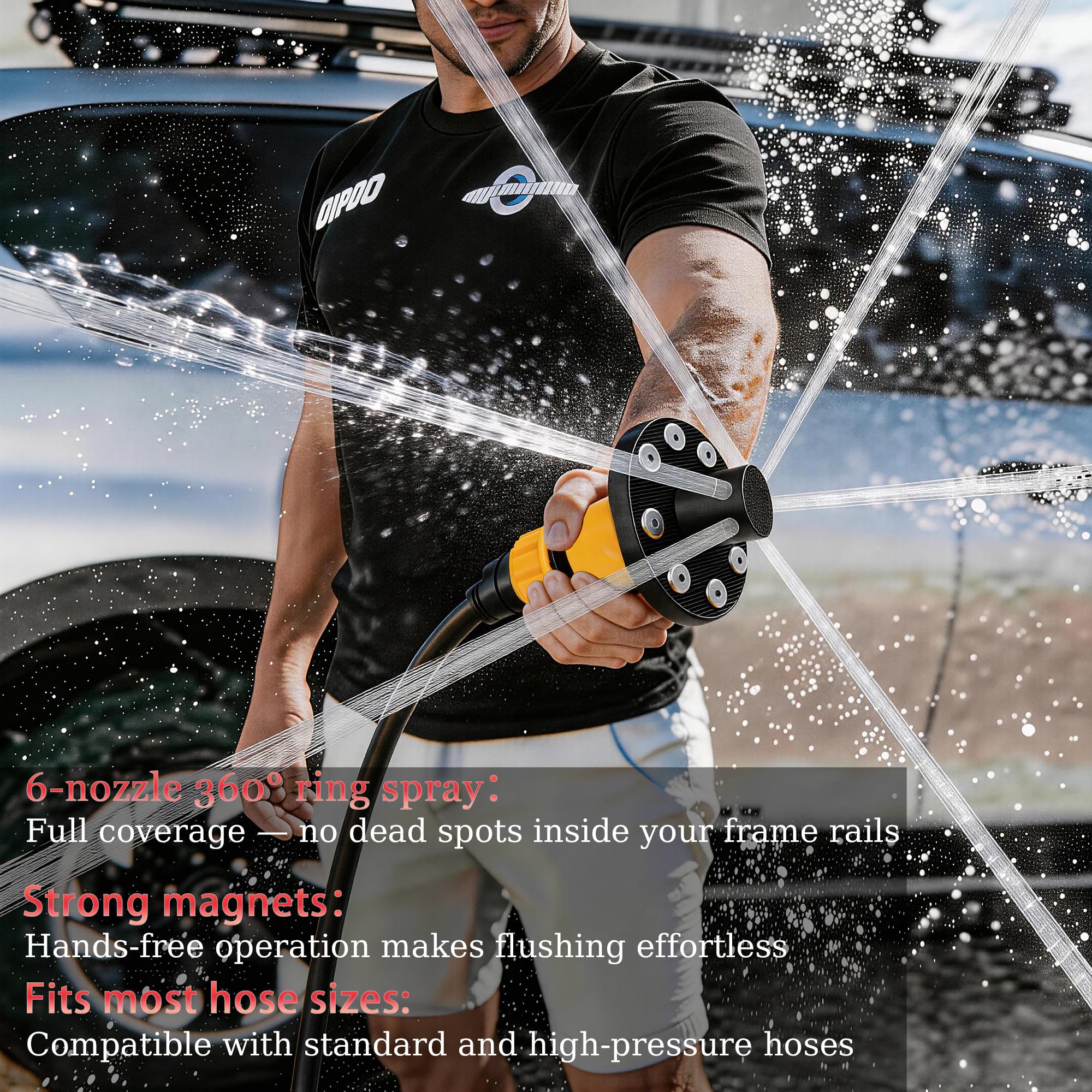 AAKQ frame rails deep flush targets hidden debris, extending off-road vehicle life.