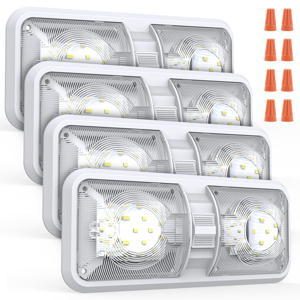 Aaleds RV interior dome light providing wide, cozy brightness for camping
