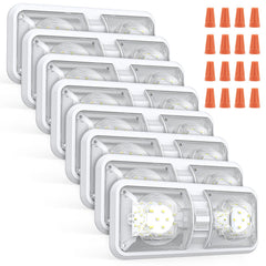 Aaleds RV interior lights eight-pack delivering natural white brightness.