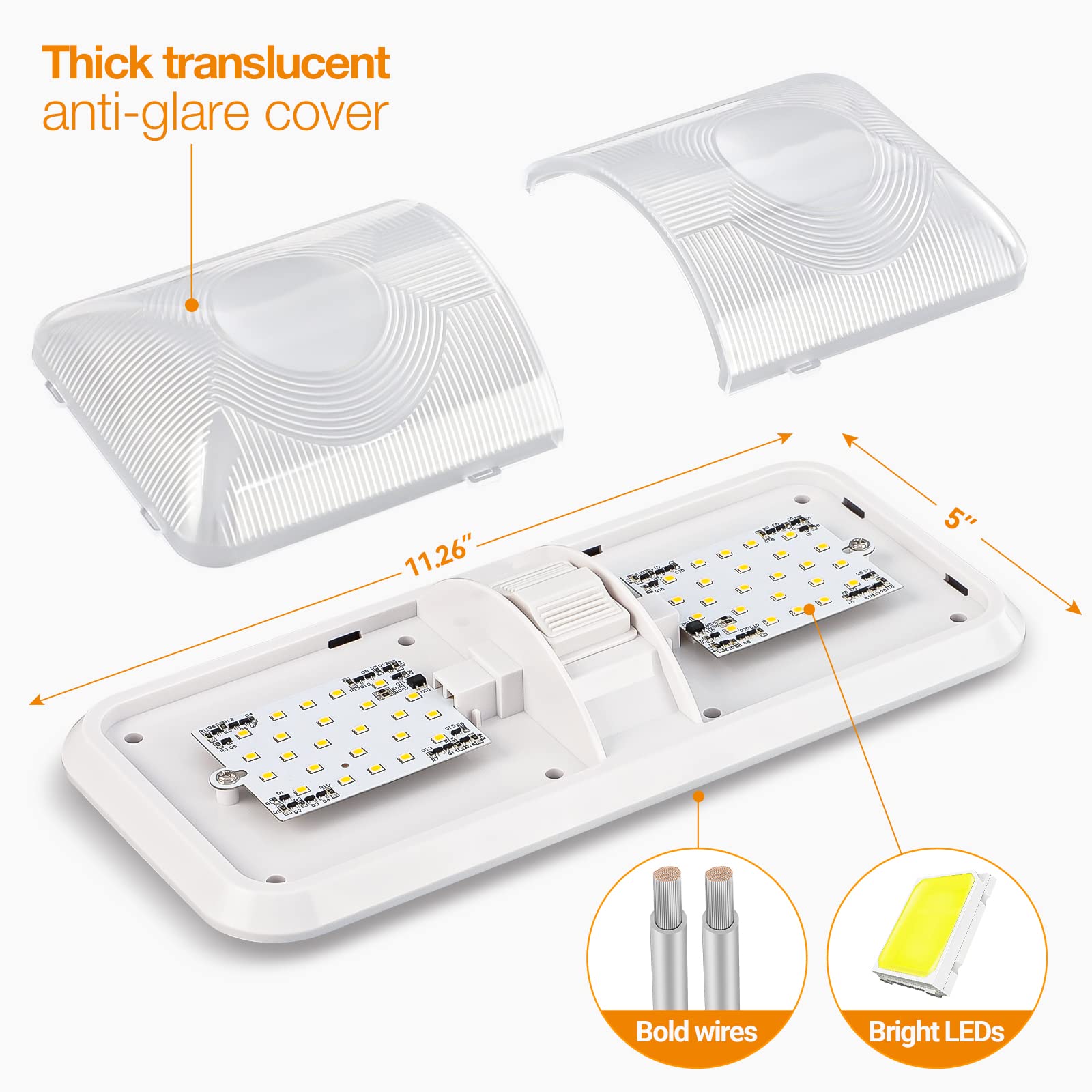 Aaleds two-mode RV light lets you tailor ambience by side.