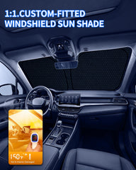 aatoppus CX5 windshield shade foldable design for easy storage and quick setup