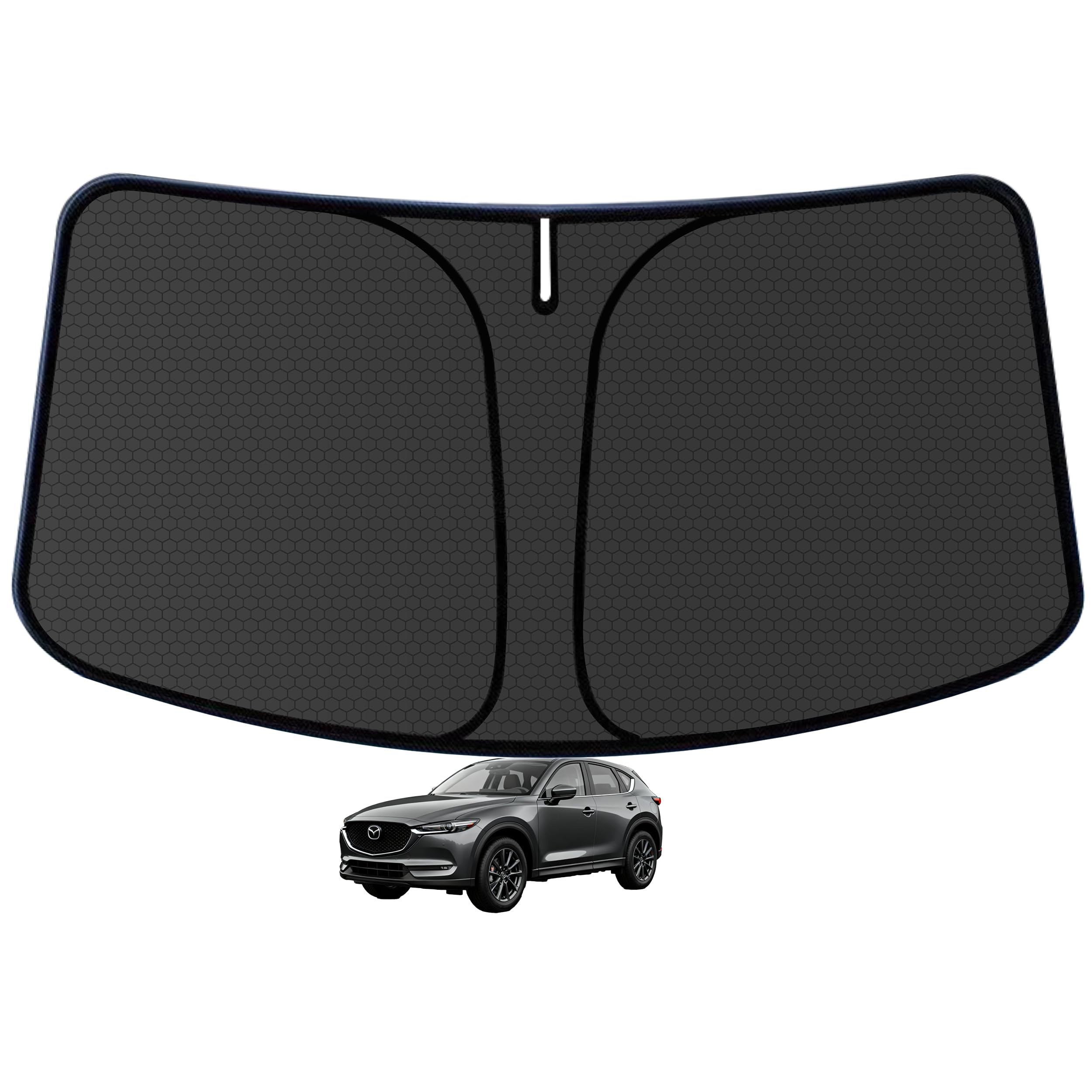 aatoppus CX5 windshield sun shade front view blocks heat and UV rays